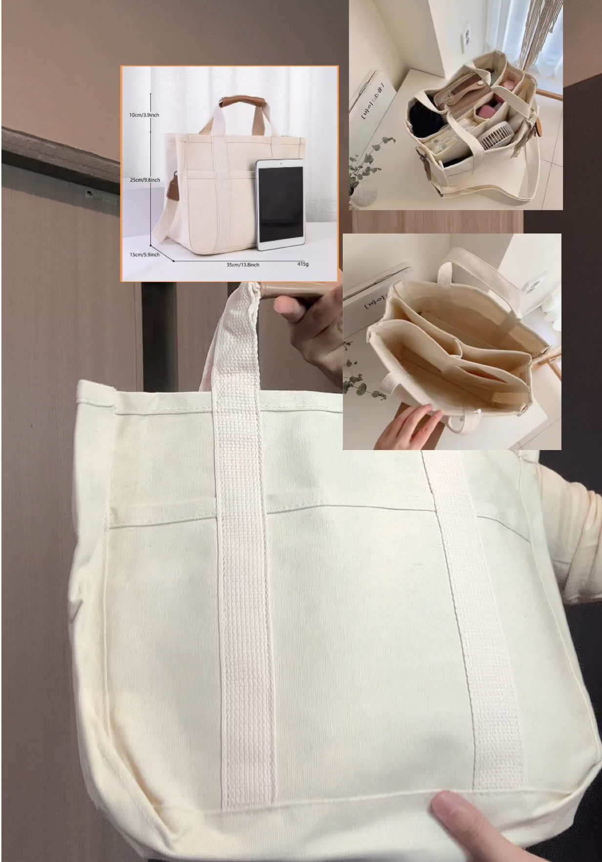 กระเป๋าผ้าญี่ปุ่นใส่ของได้เยอะ มีที่ใส่ของเป็นระเรียบ #กระเป๋าถือ #กระเป๋าใส่ของได้เยอะ 