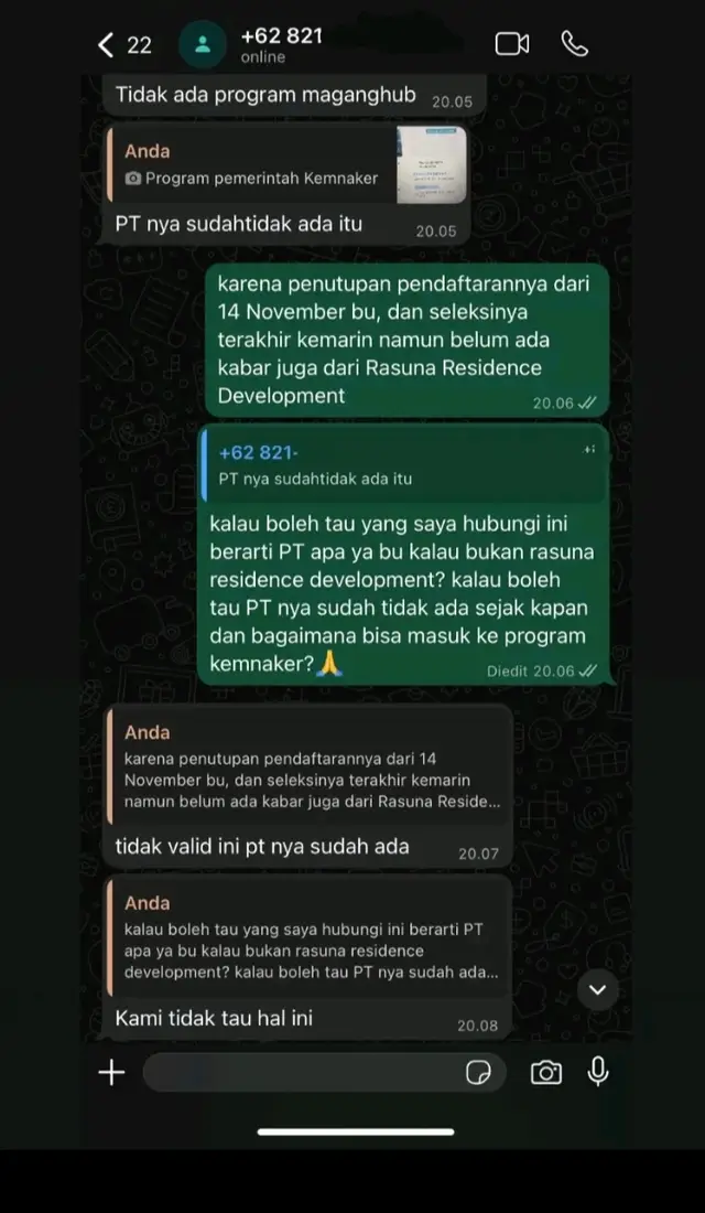 Tolong PT yang nolak padahal kuota masih ada juga wajib diberi sanksi.