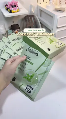 Mặt nạ chân ái cho mấy b da dầu mụn, mask trà xanh nhà Colorkey Luminous 💫💫 #matnatraxanh #dadaumun #matnatraxanh #colorkey #matnacolorkey 