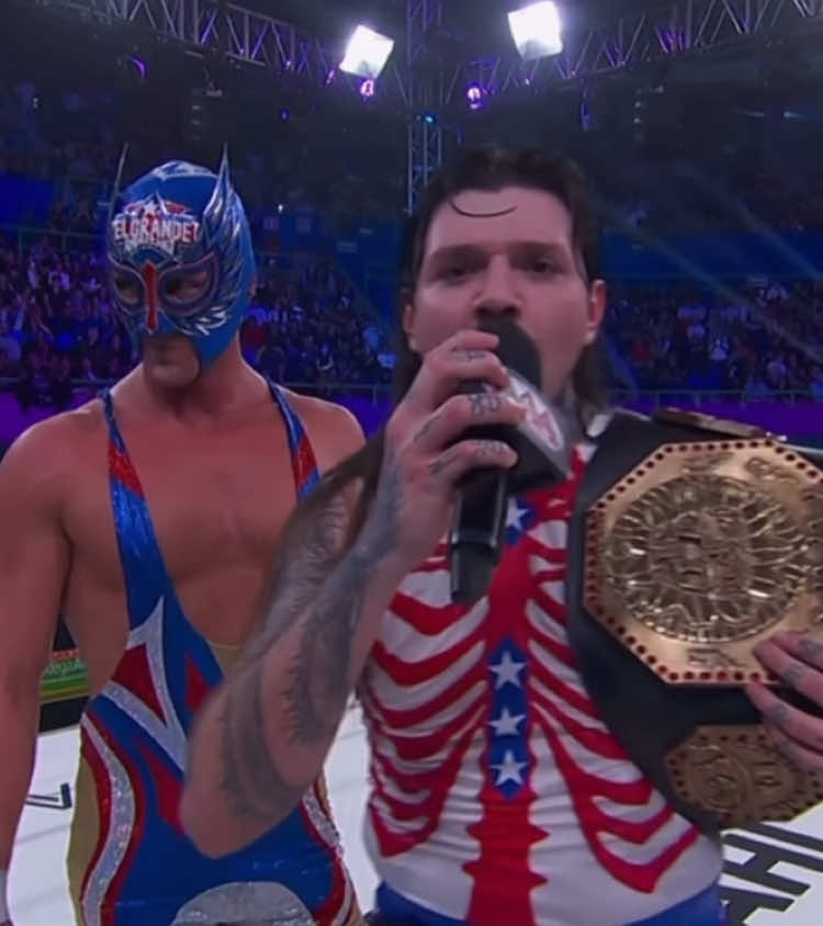 Dominik Mysterio & El Grande Americano vs Dragon Lee & El Hijo del Vikingo  #DominikMysterio #ElGrandeAmericano  #DragonLee #ElHijodelVikingo #historyofwrestling🔥 