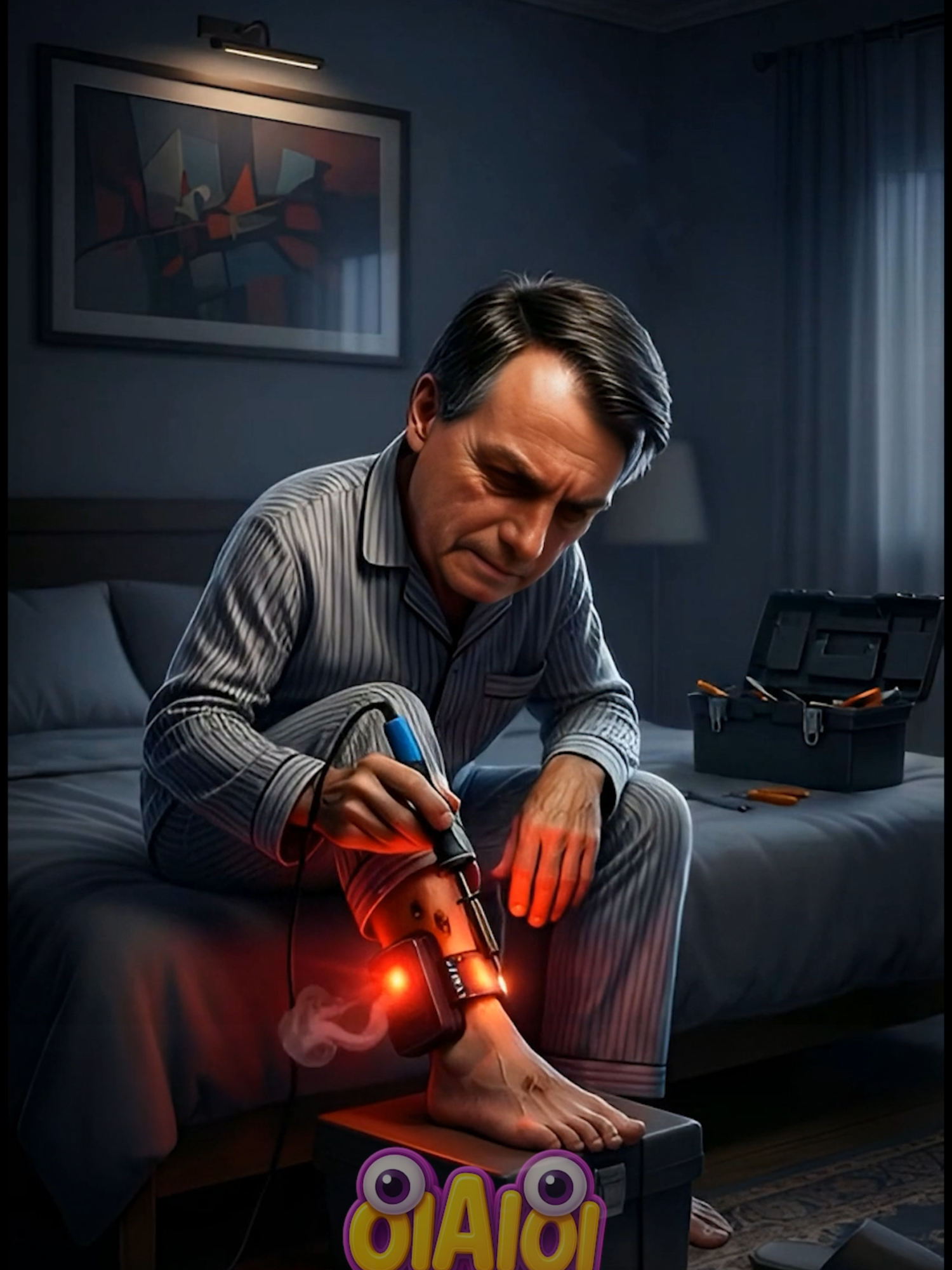 O Piseiro da Papuda: A Dança da Tornozeleira Queimada 🎵🚔 #bolsonaro #bolsonaropreso #tornozeleira #xandao #humor #satira #meme