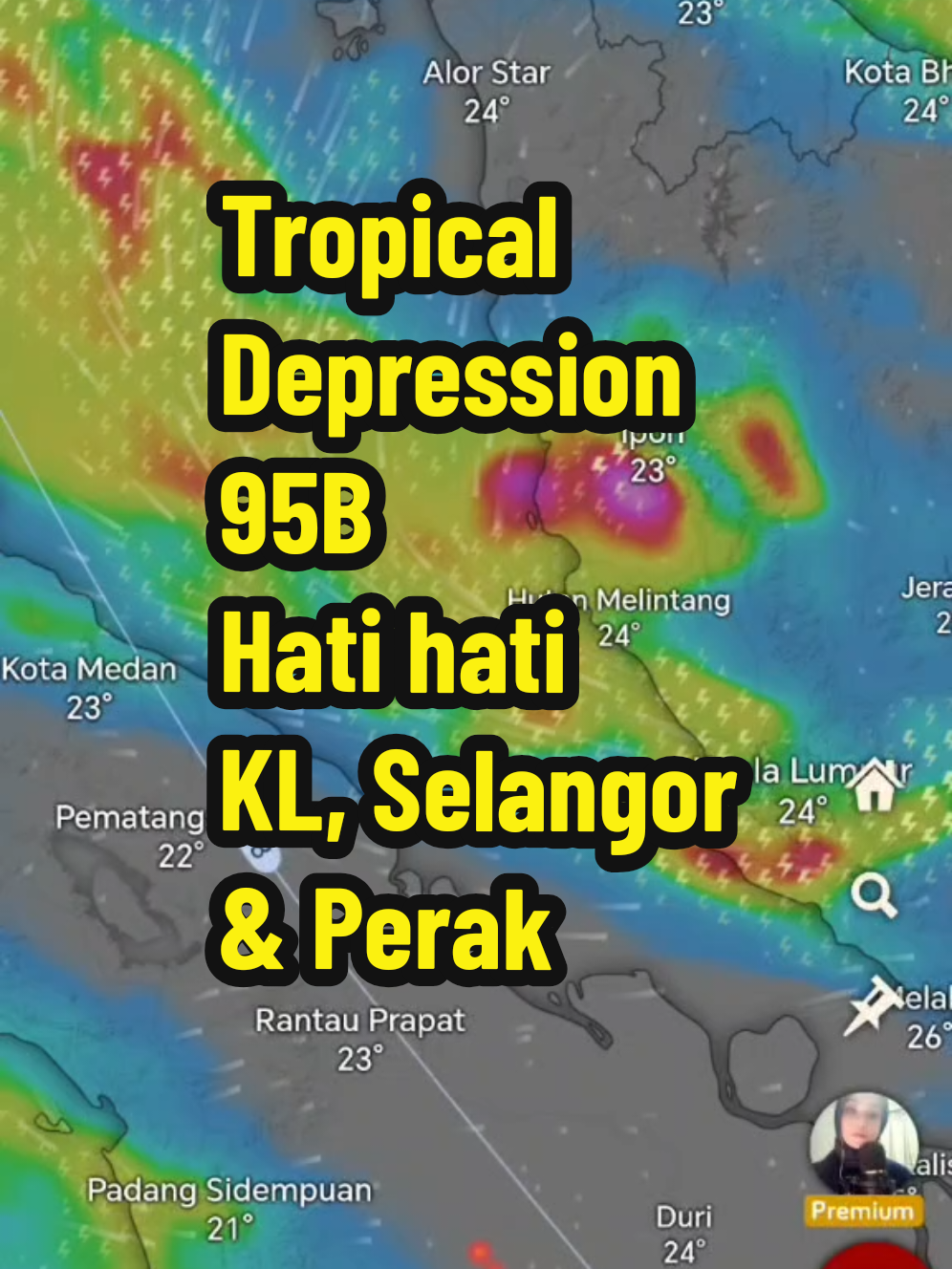 Perbezaan 95B 23 Nov 2025 & 29W 2021 Hati hati  ptg ini & awal Pagi esok Perak, KL,  Selangor. 23&24 nov 2025. #weatherforecast #tropicaldepression95B #perak #kualalumpur #cuaca 