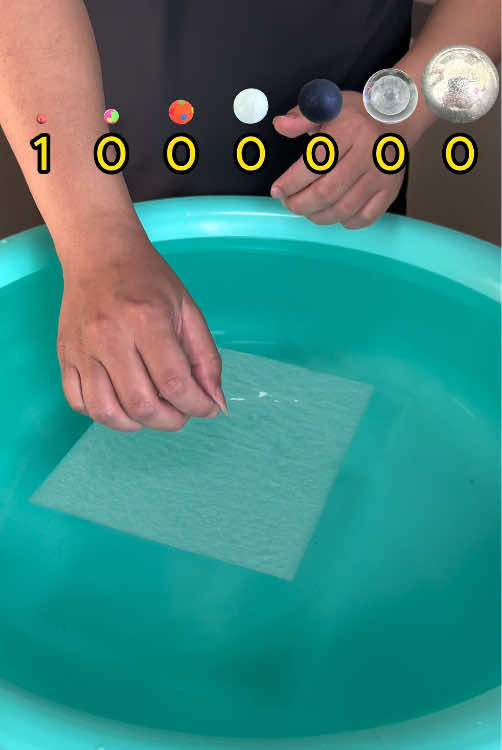 How much paper does it take to make the object float? #experiment #asmr 