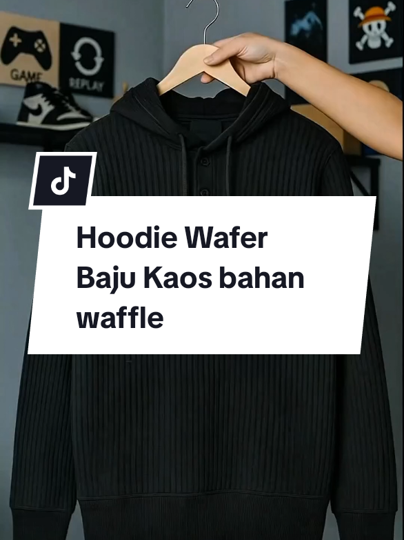 🔥Hoodie Wafer Baju Kaos bahan waffle  #hoodie #sweatshirt #hoodiemurah #trending #fashion 