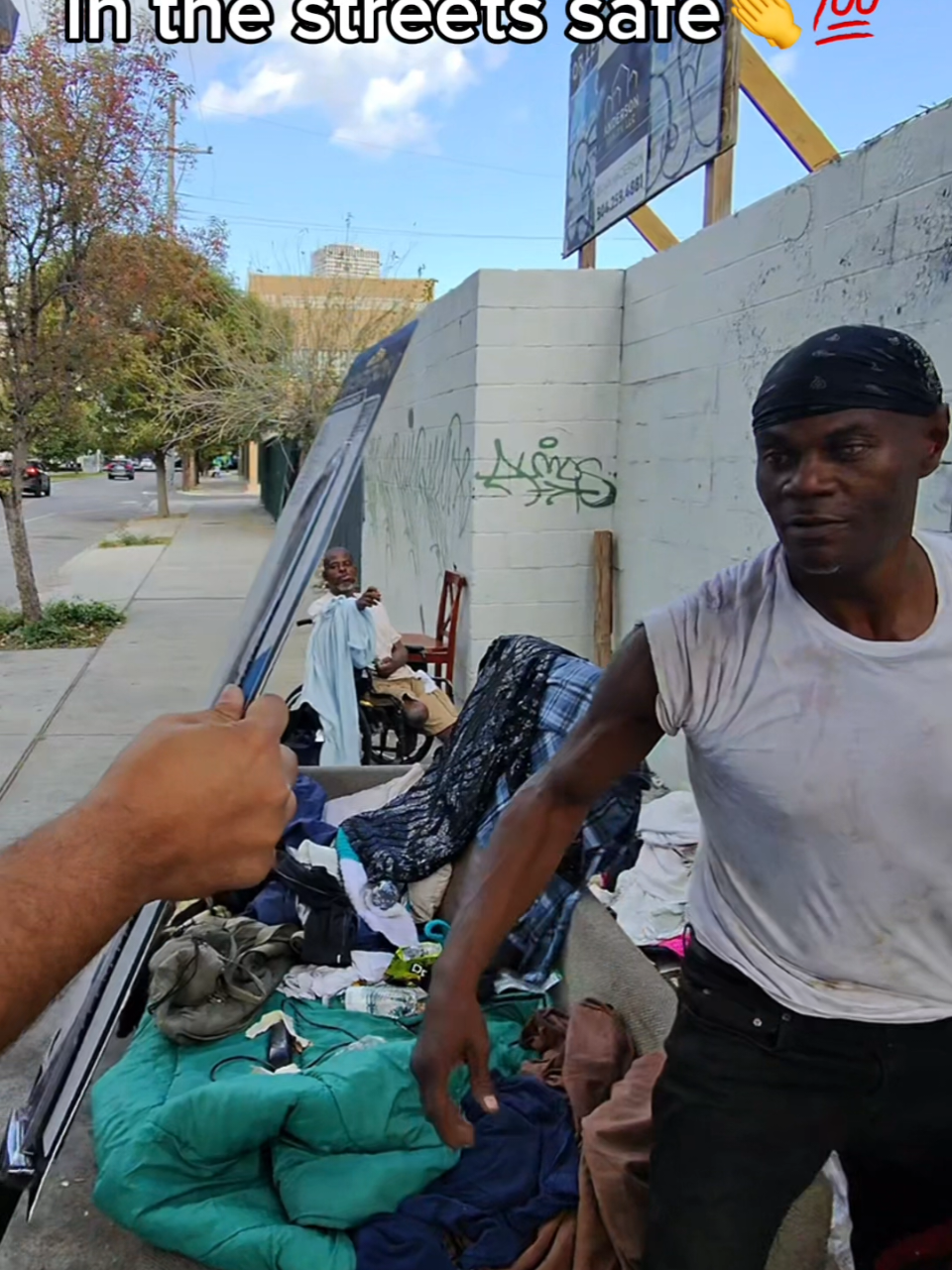keeping the homeless in the streets safe🙏💯