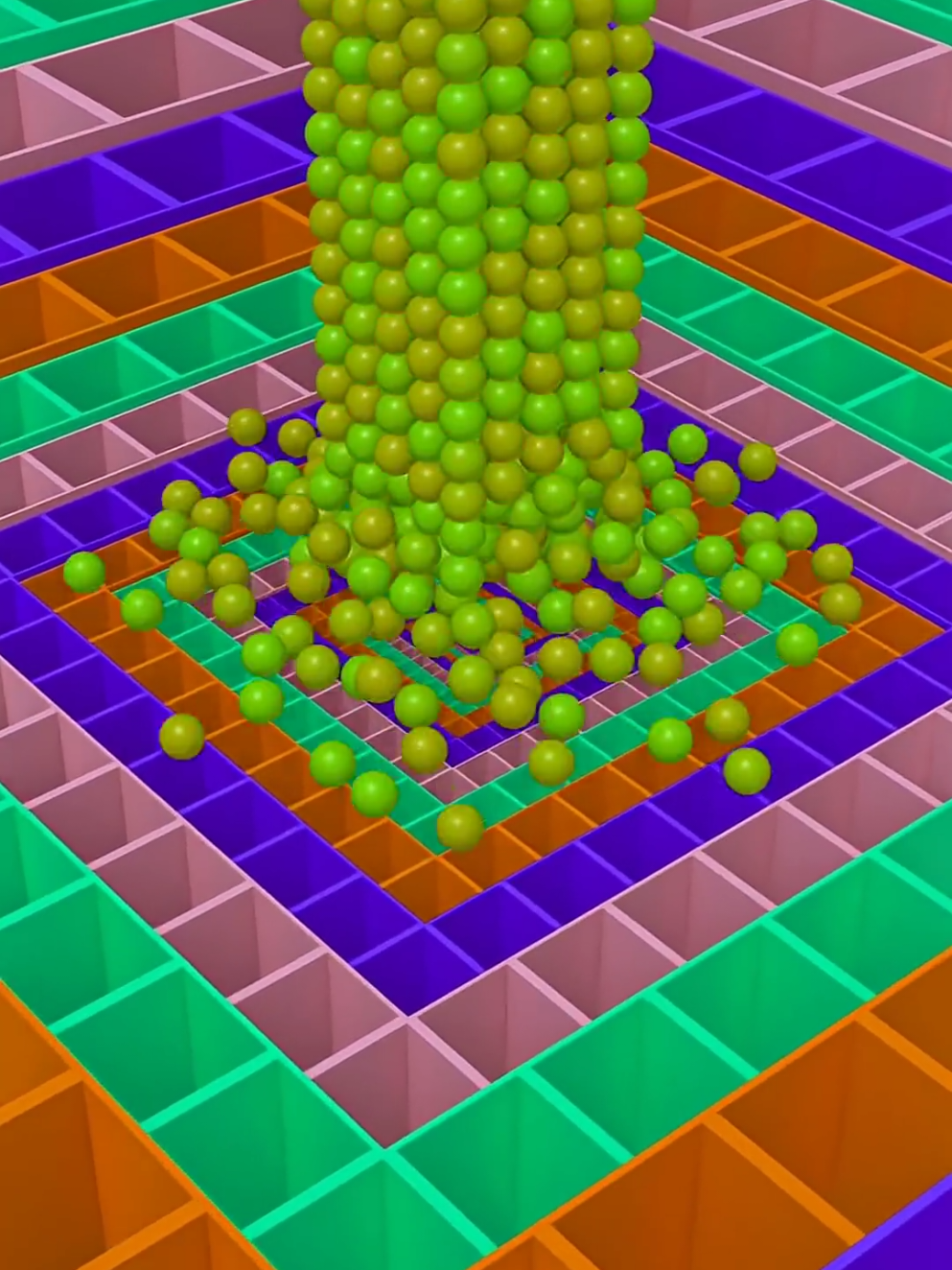 Into the Grid Marble Ball  _satisfyingvideo#satisfying #