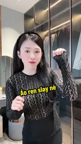 Áo ren thêu hoa linh #landaulamvo 