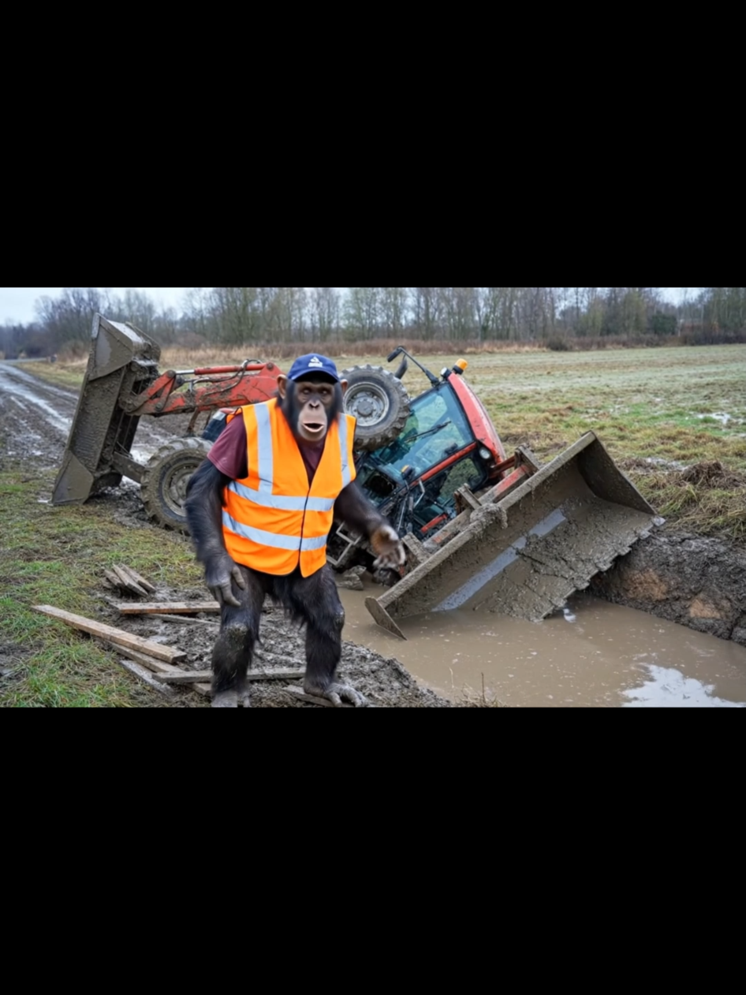 Жора-тракторист устроил суету на объекте 🚜💥#Жора #приколынастройке #камаз #влог #обезьяна