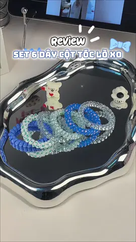 Set 6 dây cột tóc lò xo#cottocloxo #buoctoc #cute #fyp #daybuoctoc 