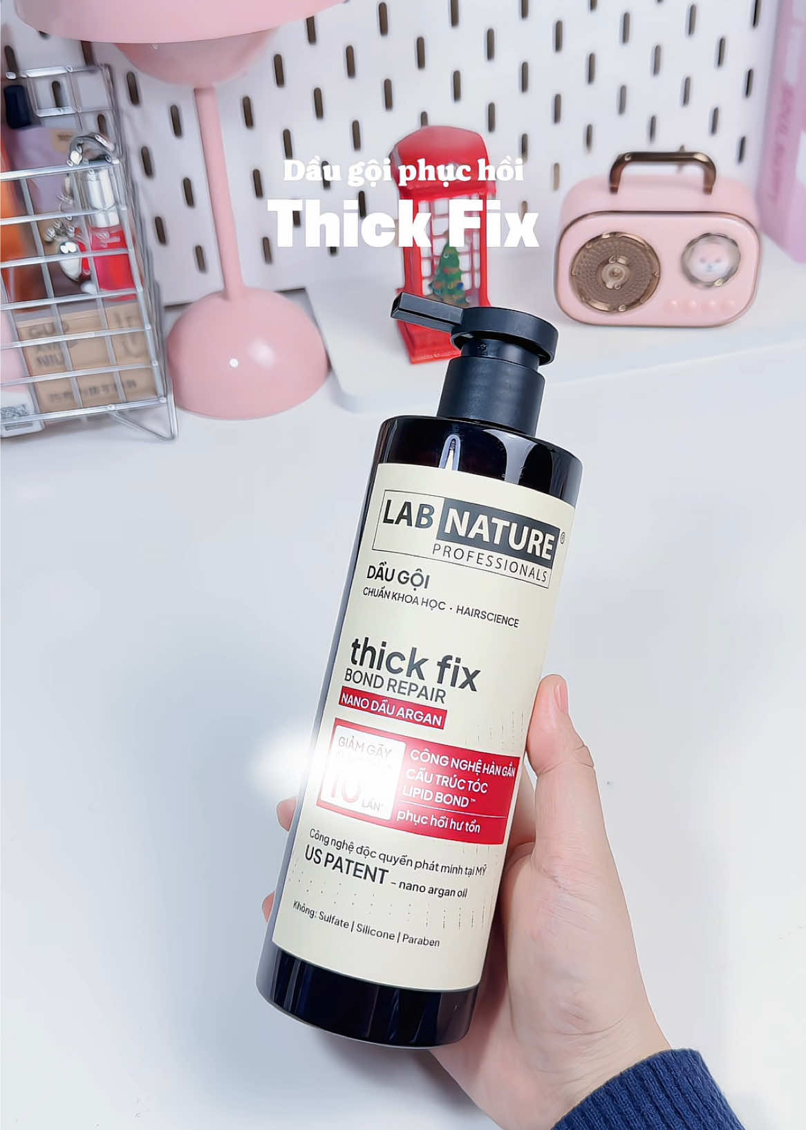 Dầu gội phục hồi, hỗ trợ tóc gãy rụng Thick Fix✨💫 giúp tóc mềm mượt, phục hồi #thickfit #labnature #daugoiphuchoi #daugoi #daugoigiamrungtoc 