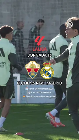 Laliga is back waktunya madrid day, akhir november full pertandingan away gaskan team vamos🔥 #laliga #matchday #realmadrid #elche #halamadrid 