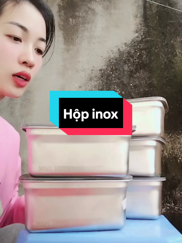 combo 5 hộp inox có nắp đậy #hopnhuadungthucpham #xuhuong #hopinoxdungthucpham 