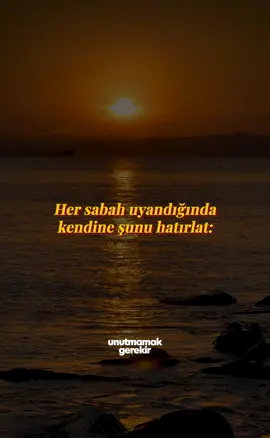 Her sabah uyandığında kendine şunu hatırlat… Bugün yeniden başlamak için bir fırsatın var. Ne yaşadıysan, ne kadar yıprandıysan, ne kadar sıkıştıysan… Hepsi dünün yüküydü. Bugün ise tamamen yeni bir sayfa. Gece bazen uzun gelir insana… Düşünceler ağırlaşır, kalp yorulur, akıl susmak bilmez, uykular bölünür. Ama hiçbir gece sonsuz değildir. Her karanlığın ardında mutlaka bir aydınlık saklanır. Ve sabahın ışığıyla birlikte içimizde yeni bir güç doğar. Bazen küçücük bir umut kıvılcımı, bazen kocaman bir cesaret dalgası… Ama mutlaka bir şey değişir insanın içinde. Yeni bir başlangıç yapmak için mucizelere gerek yoktur. Sadece bir niyete, bir adım atma cesaretine ve kendine inanacak kadar güçlü bir yüreğe ihtiyaç vardır. Unutma: Her sabah, hayatın sana söylediği sessiz bir cümle vardır: Bugün yeniden deneme fırsatın var. motivasyon, yeni başlangıç, sabah enerjisi, umut, yeniden başlamak, farkındalık, pozitif düşünce, ilham #yenidenbaşla #motivasyon #umut #sabahyeni #pozitifdüşünce #farkındalık #güçlüol #ilhamver #yeniadım #hayatgüzeldir