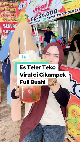 Es teler teko viral di Cikampek! Sampe tumpeh-tumpeh, full buah bukan ager doang!!! Yang Jual rugi gak yaa?😭 📍Jl Sukaseuri, arah ke jomin @Es teler creamy Enaaaak  #estelerteko #kulinercikampek  #kulinerkarawang #viral #fyp