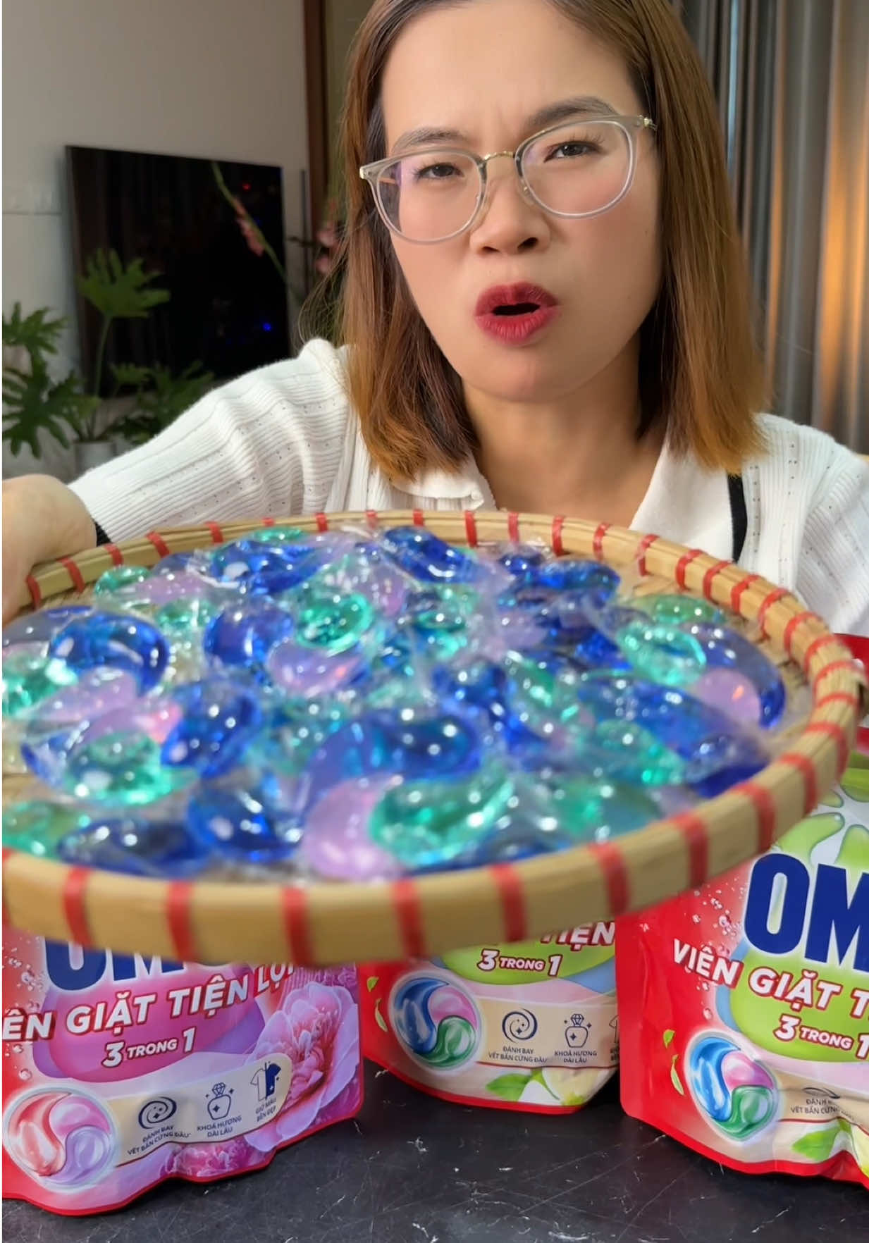 Combo 3 túi viên giặt Omo #kimthanhday #viengiat #viengiatomo #xuhuong 