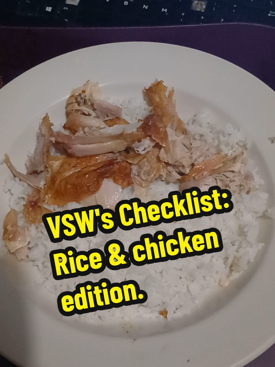 I love #rice & #chicken . #VSWsChecklist #VaDonteWilliams #Ketchup 