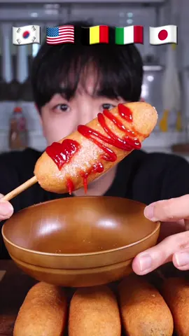 Corn dog #mukbang #asmrfood #eating #asmr 