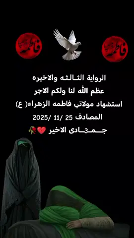 #عظم_الله_اجورنا_واجوركم_بهذا_المصاب #يافاطمه_الزهراء_دخيلج_فرحي_كلب_كل_مهموم #استشهاد_مولاتي_فاطمه_الزهراء #💔😔 