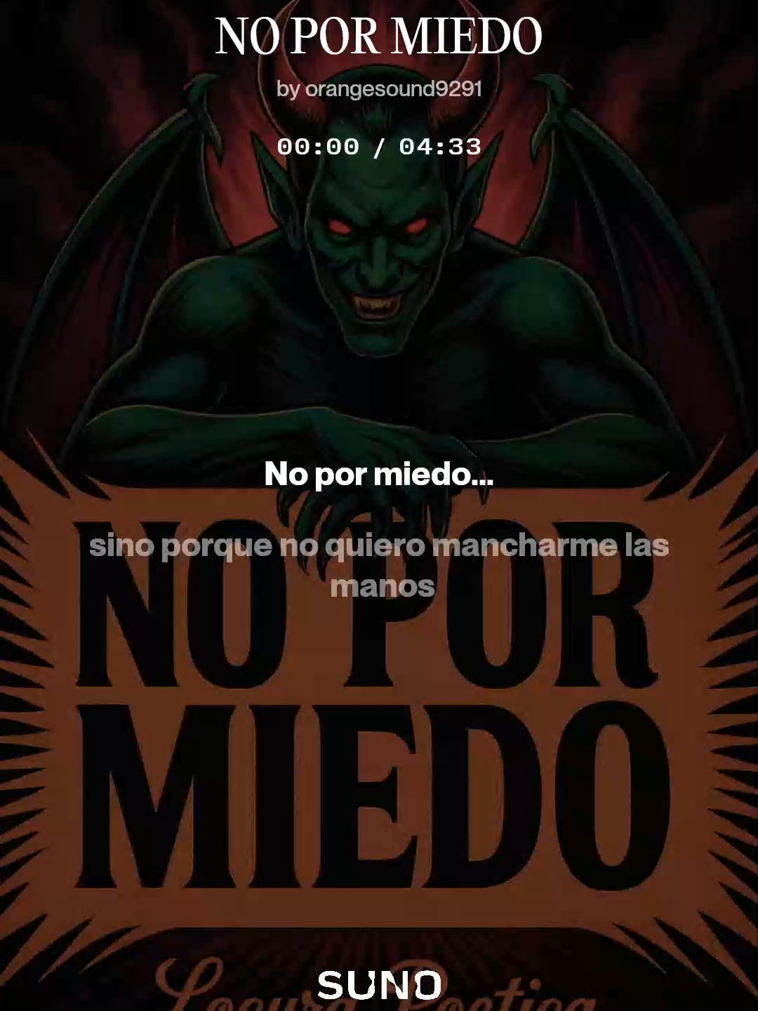 NO POR MIEDO #tiktokmusic  Locura Poetica...