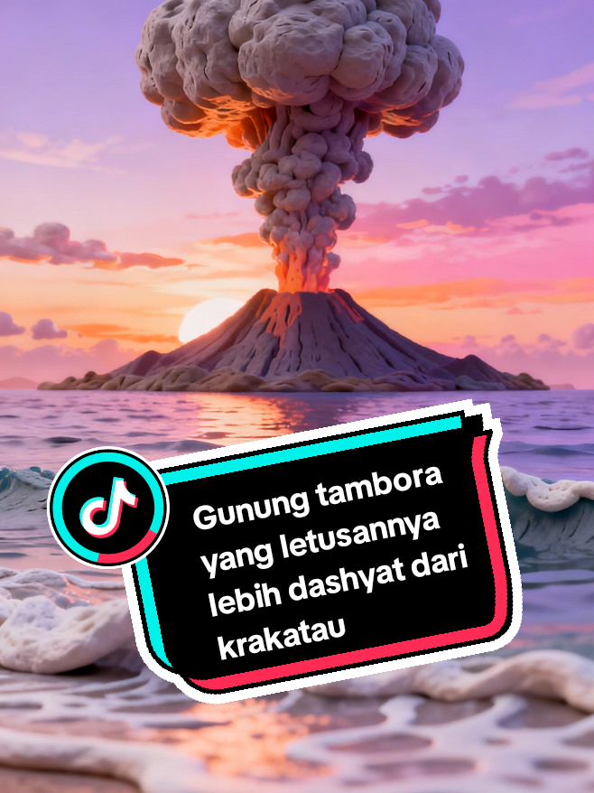 tau ga ternyata ada loh gunung yang letusannya melebihi gunung krakatau namanya tambora letaknya di pulau Sumbawa NTB, Indonesia waktu letusannya gunung tambora iklim global berubah drastis dan banyak menelan korban #claymotion #ehtauga #faktaunik 