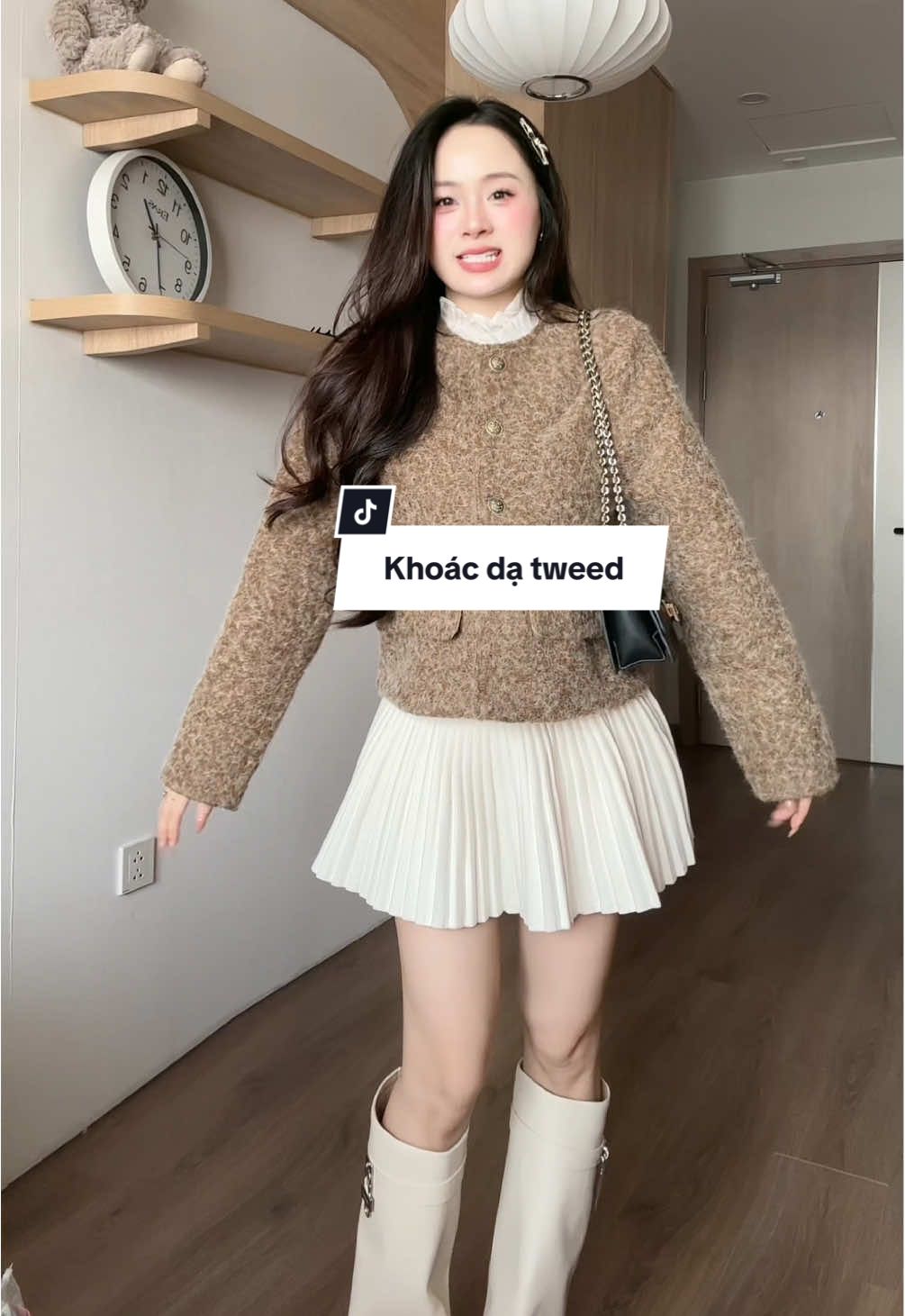 Khoác dạ tweed siu xinh