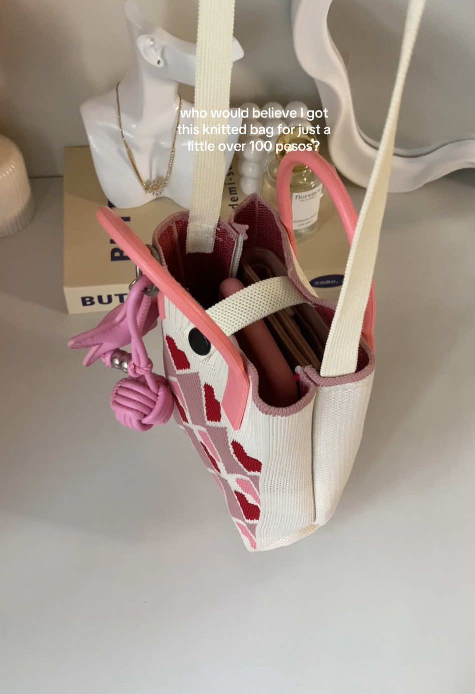 Grabe super worth it! 🤍 #knittedslingbag #knittedbag #slingbag 