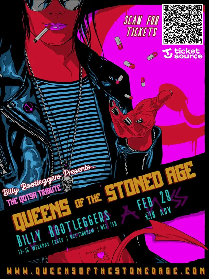 //NOTTINGHAM// Our rock 'n' roll Queens of the Stone Age Fuzz Train will be crashing into your town on FEB 28 at Billy Bootleggers. If you wana hear QOTSA classics from every album, here is your chance. Don't get locked out of this one! Tickets - https://www.ticketsource.co.uk/queensofthestonedage/t-lnpayxv #nottingham #nottinghamgigs #qotsa #joshhomme #rocknroll tributeband