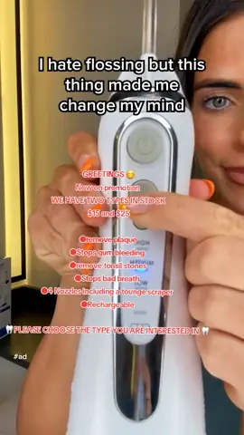 RECHARGEABLE WATERFLOSSERS  GREETINGS 😊 Now on promotion  WE HAVE TWO TYPES IN STOCK $15 and $25 ●remove plaque ●Stops gum bleeding  ●remove tonsil stones ●Stops bad breath  ●4 Nozzles including a tounge scraper  ●Rechargeable 0775511397 🦷PLEASE CHOOSE THE TYPE YOU ARE INTERESTED IN 🦷 #waterflosser#gumbleeding#teethwhitening #oralhealth#fyp