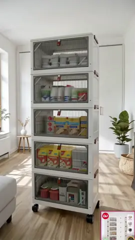 Rak baju plastik bertingkat dengan pintu magnet dan roda sesuai untuk simpan pakaian barang dapur dan keperluan rumah cepat beli sekarang sebelum stok habis #rakbaju #kabinetsimpanan #organizerumah #storagerumah #almariplastik