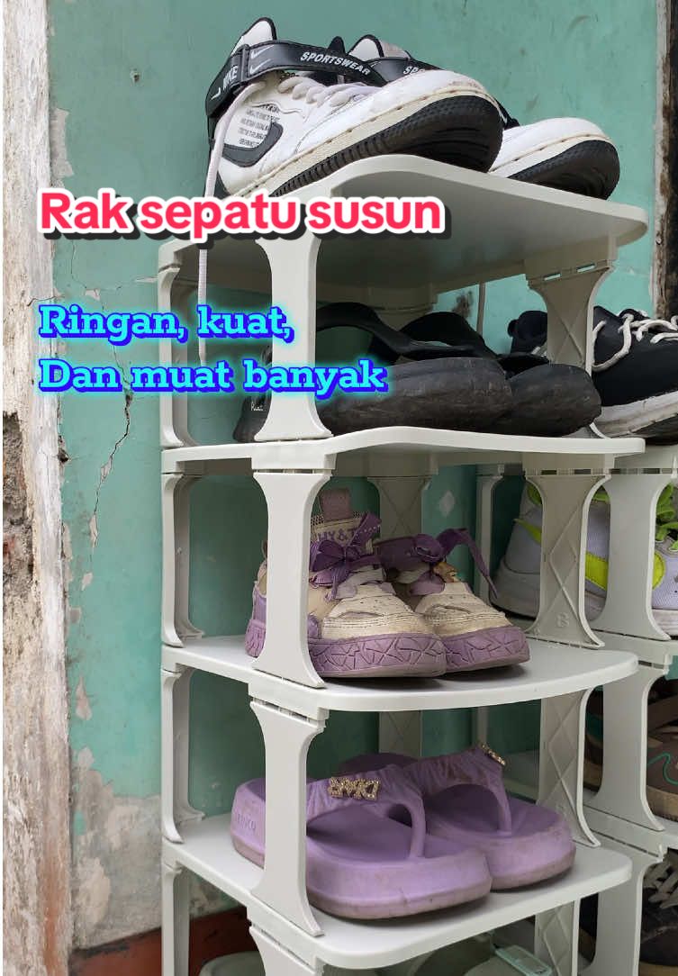 Rak sepatu susun esthetik ringan & muat banyak #raksusun #raksepatu #raksepatumurah #raksepatususun #SiPalingViral 