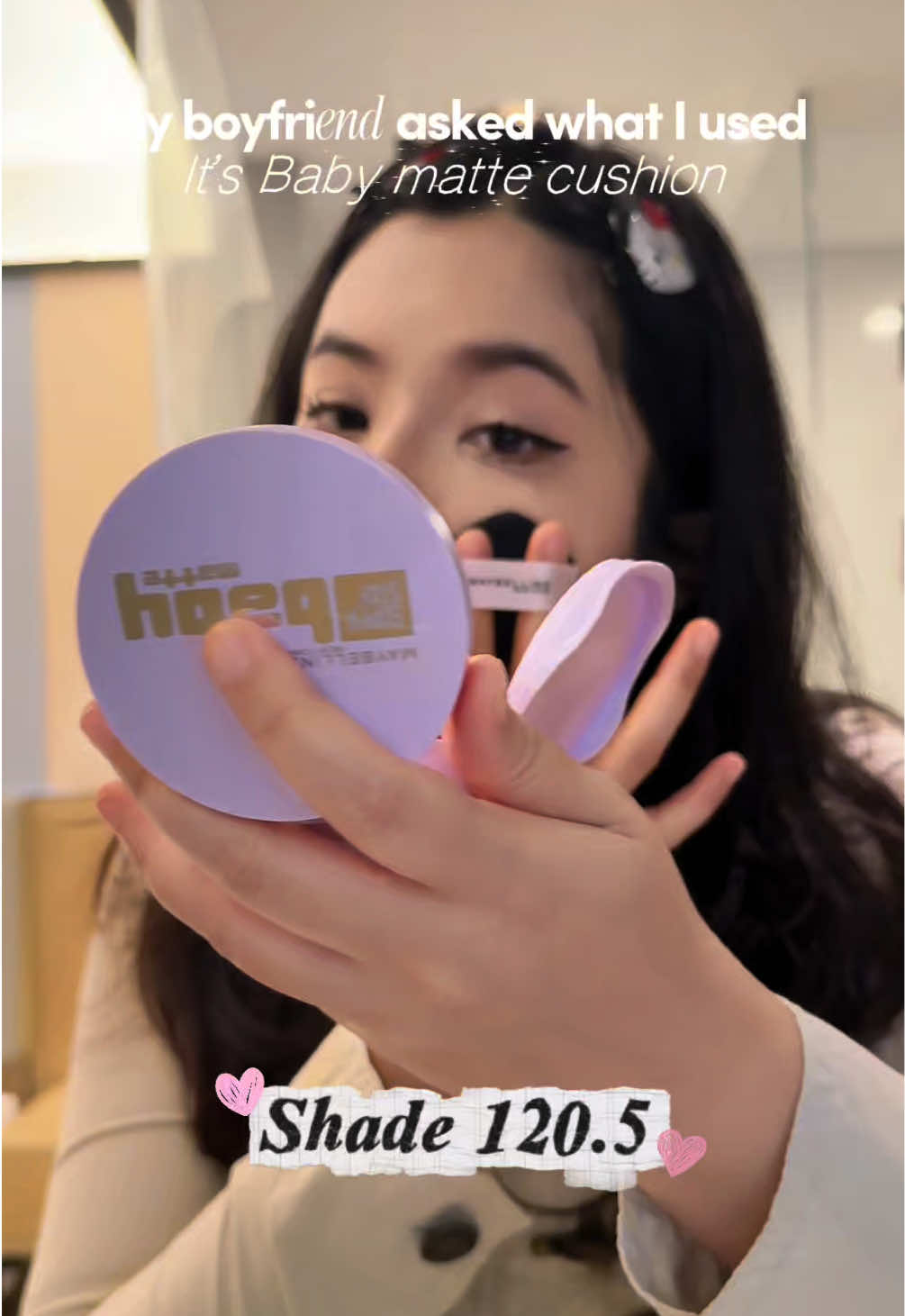 ผิวสวยจนแฟนทัก 😝🤏🏼 ตัวช่วยเสกผิววันนี้ก็คือ maybelline super stay baby matte cushion ✨ ใช้ 3 สเต็ปง่ายๆ คุชชั่น แป้ง และต่อด้วยสเปรย์ เท่านี้ก็ได้ผิวสวยเหมือนนอนเต็มอิ่มแล้ว ~ #คุชชั่นเบบี้แมทท์ #BabyMatteCushion #MaybellineThailand #Foryou #Makeup      
