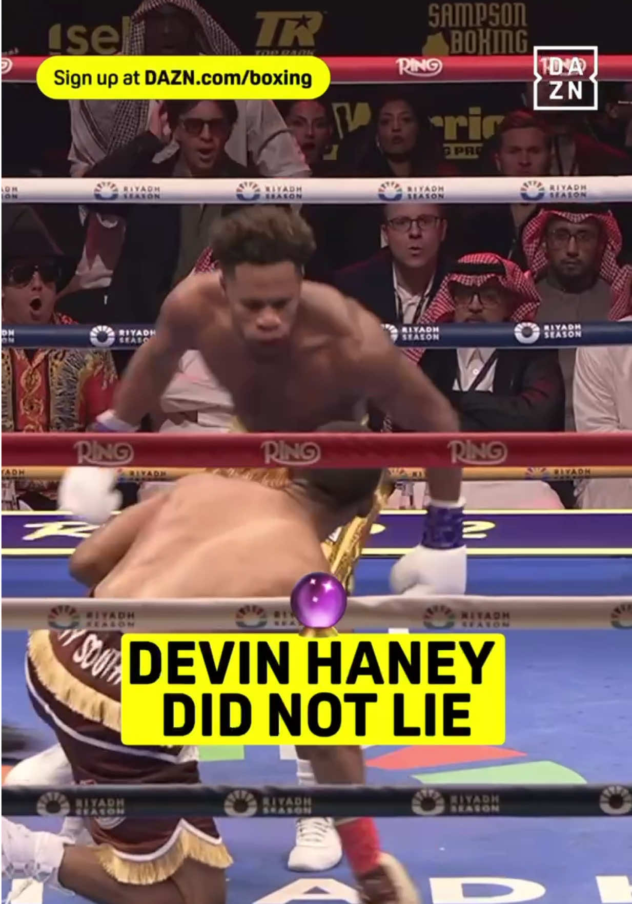 Devin Haney was COLD for this 🥶 #RINGIV | @ringmagazine 🤳▪️