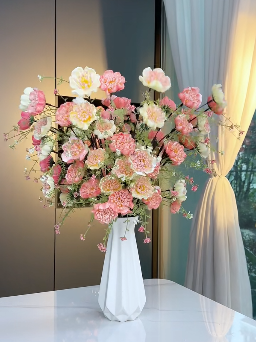 Hoa Trà Gạo kèm Bình Sản phẩm ở giỏ hàng trong trang em ạ❤️ #trangtritet #hoatragao #hoatrangtri #xomtrangtri #tet2026 