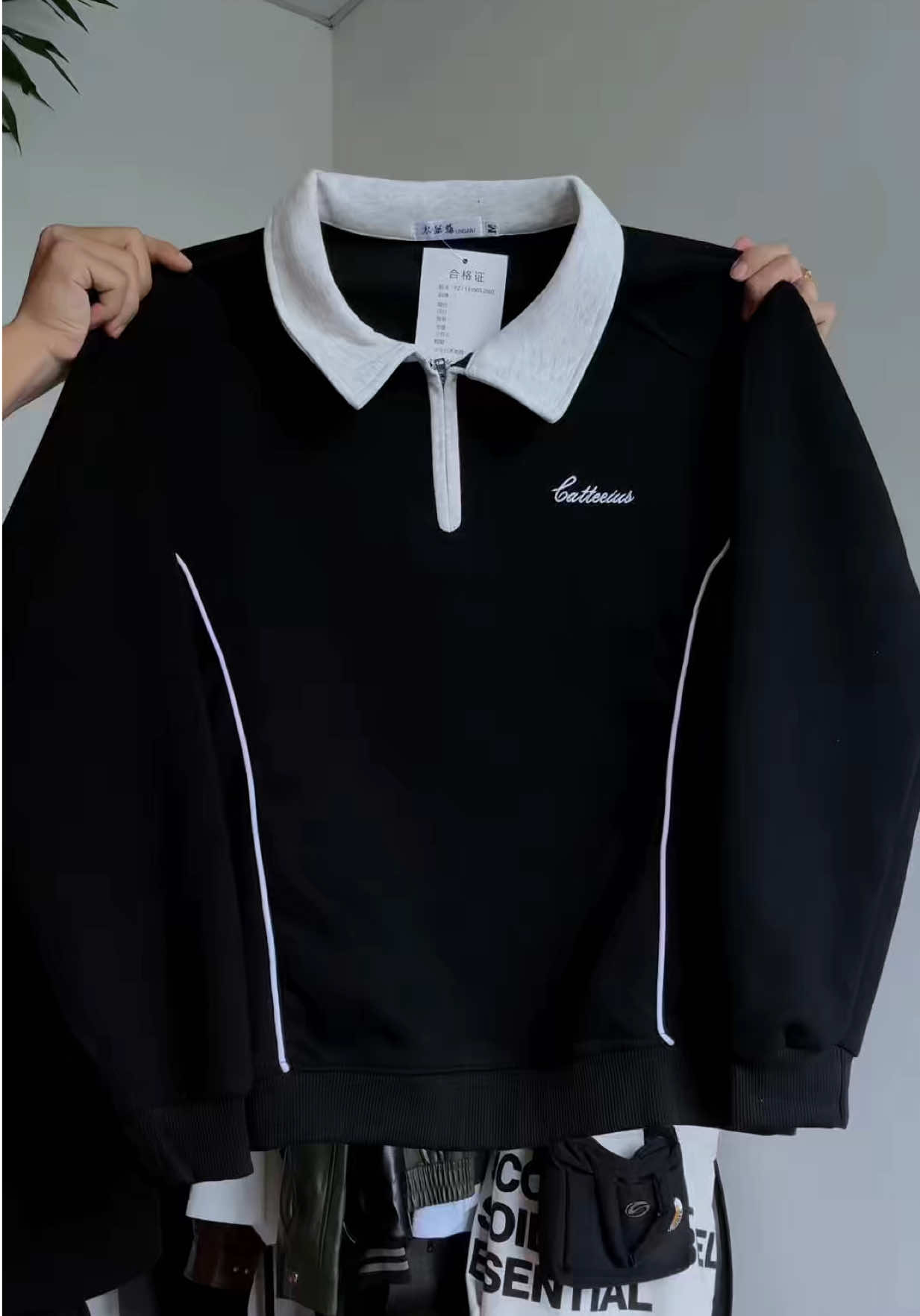 Áo sweater cổ khoá nỉ 2 da #aosweater #xuhuong #macdepmoingay #phoidoxinh #fypツ 