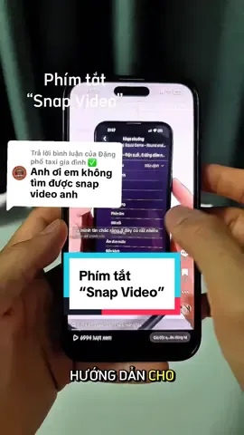Trả lời @Đặng phố taxi gia đình ✅ Cách bật phím tắt “Snap Video” về iPhone #tinhnanghay #côngnghệ #IOS #apple #iphone 