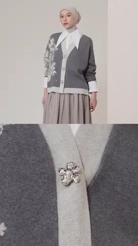 Two favorite pieces 💖 Cek dikeranjang kuning Babes  #hijabchic #fashiontiktok #outfitinspo #knitwear #dailywear 