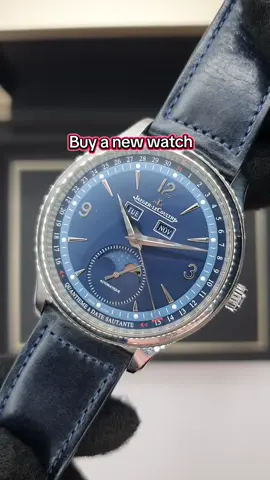 Deep sea blue dial, a dress watch worth your while. 💙✨ This Jaeger LeCoultre Master Control Calendar is one of just 800 pieces worldwide, putting it in serious collector territory. The layout is pure JLC magic — with that jumping date hand that skips from the 15th to 16th, giving you an unobstructed look at that shimmering moonphase at six o'clock. Add the Dauphine hands against the enrapturing blue dial, this is elegant, rare, and clever - the ultimate dress watch flex. 🕴️🌙 Reach out now to find out about this piece! #watch #JLC #WatchCollector #WristGame  #watchlover 