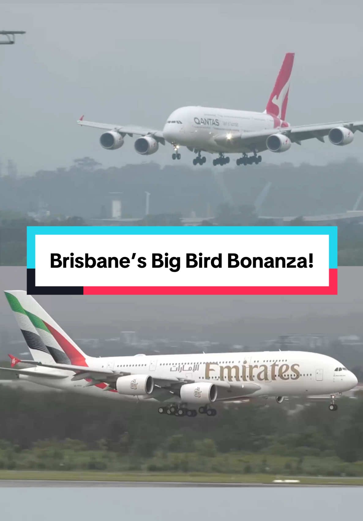 Brisbane’s Big Bird Bonanza! (Unusual 3 Airbus A380 Landings into Brisbane) A great video via juliaflights on YouTube 📸 Commentary by Pete the Irish Pilot 🎙️ #a380 #brisbane #landing #foryou #fyp 