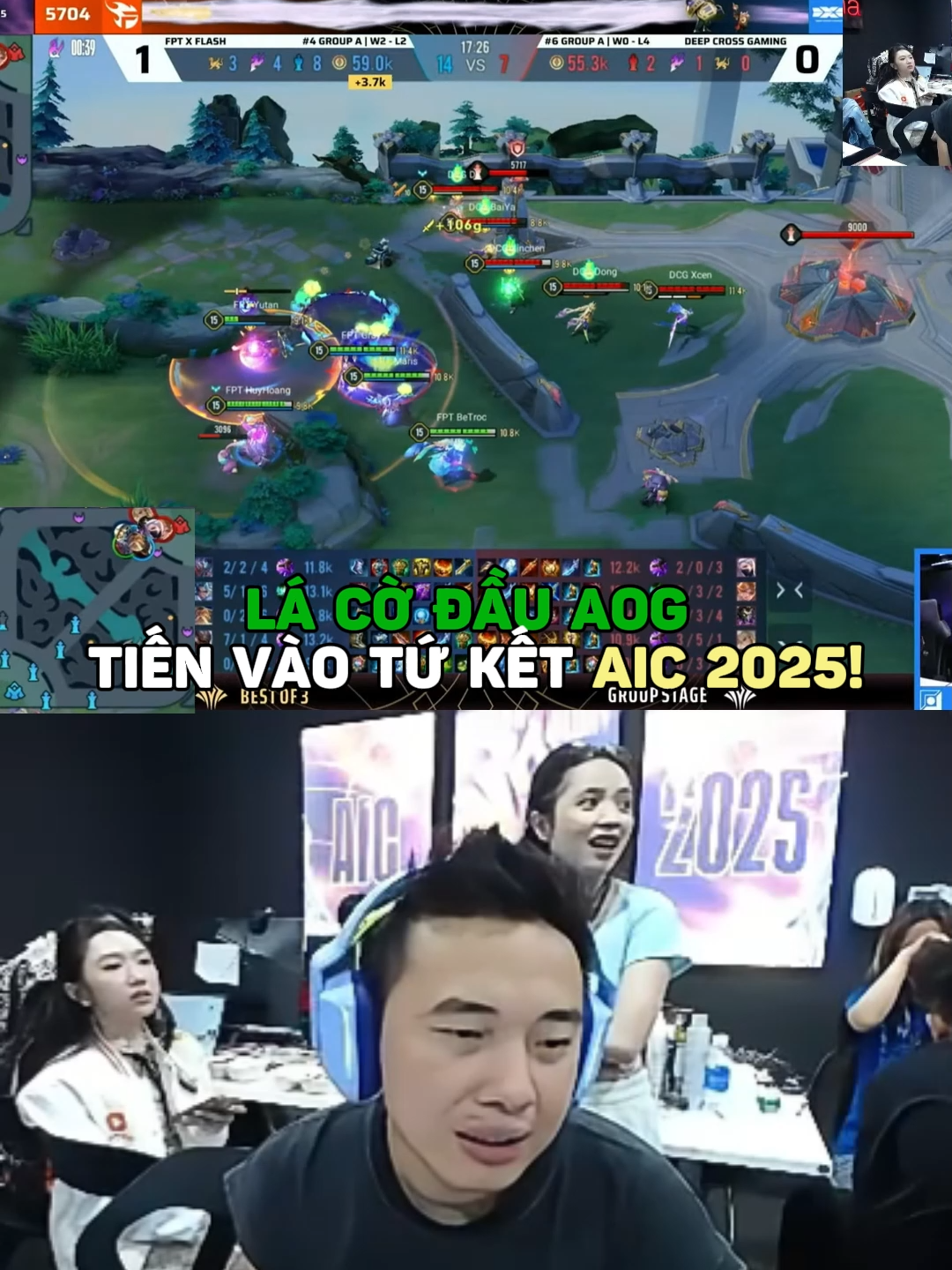 CHÚC MỪNG FPT FLASH - ĐTQG VIỆT NAM - LÁ CỜ ĐẦU AOG VÀO TỨ KẾT AIC 2025 !!! #blvthanhtung #LienQuanMobile #tunghoami #AIC2025