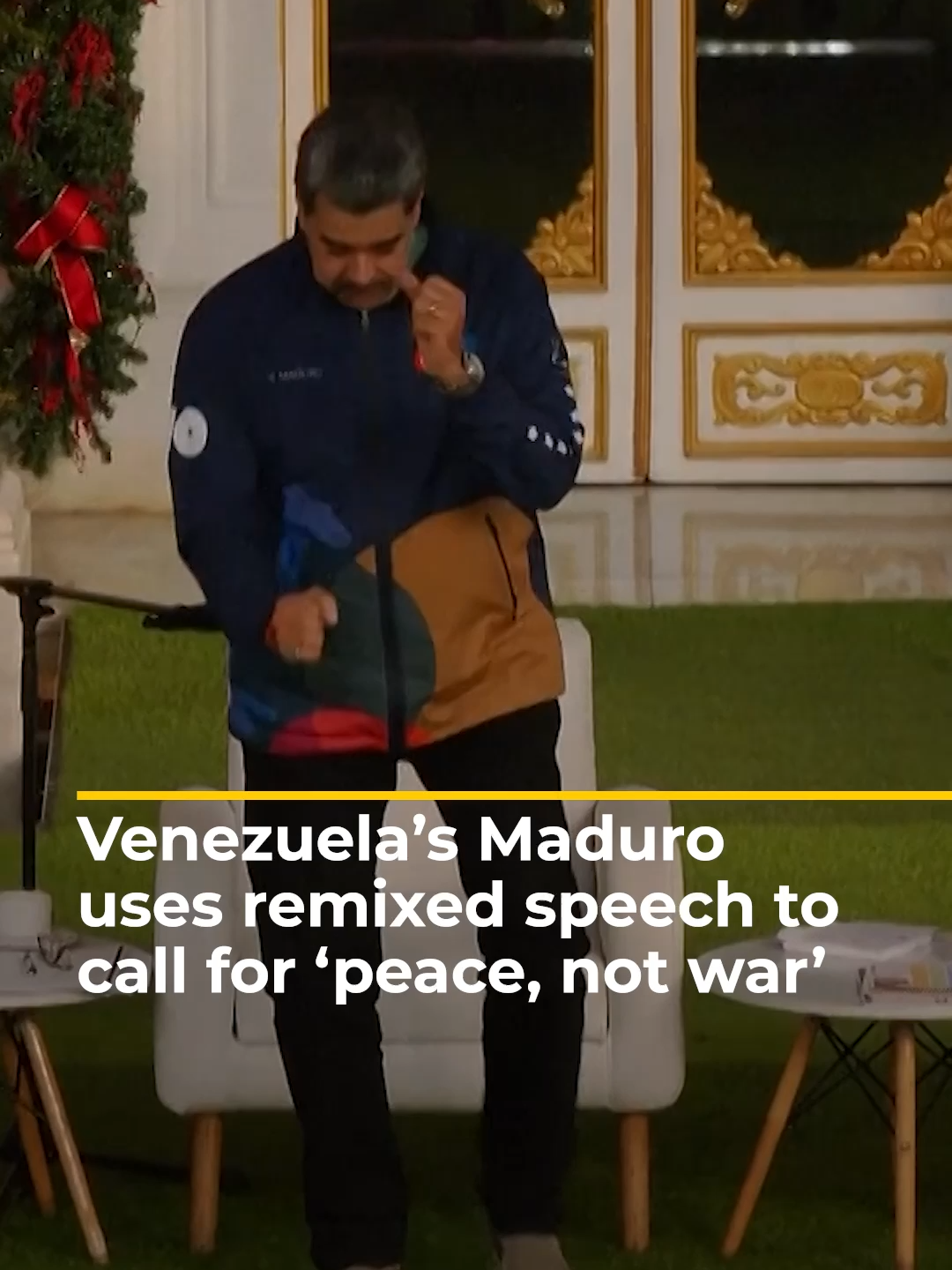 Venezuela’s President Nicolas Maduro danced to a remix of his own speech at a rally urging young people to connect with students in the US to push for dialogue and peace, rather than war.  . Meanwhile, Reuters is reporting the Trump administration seems poised to launch possible military operations against Maduro's government. #news