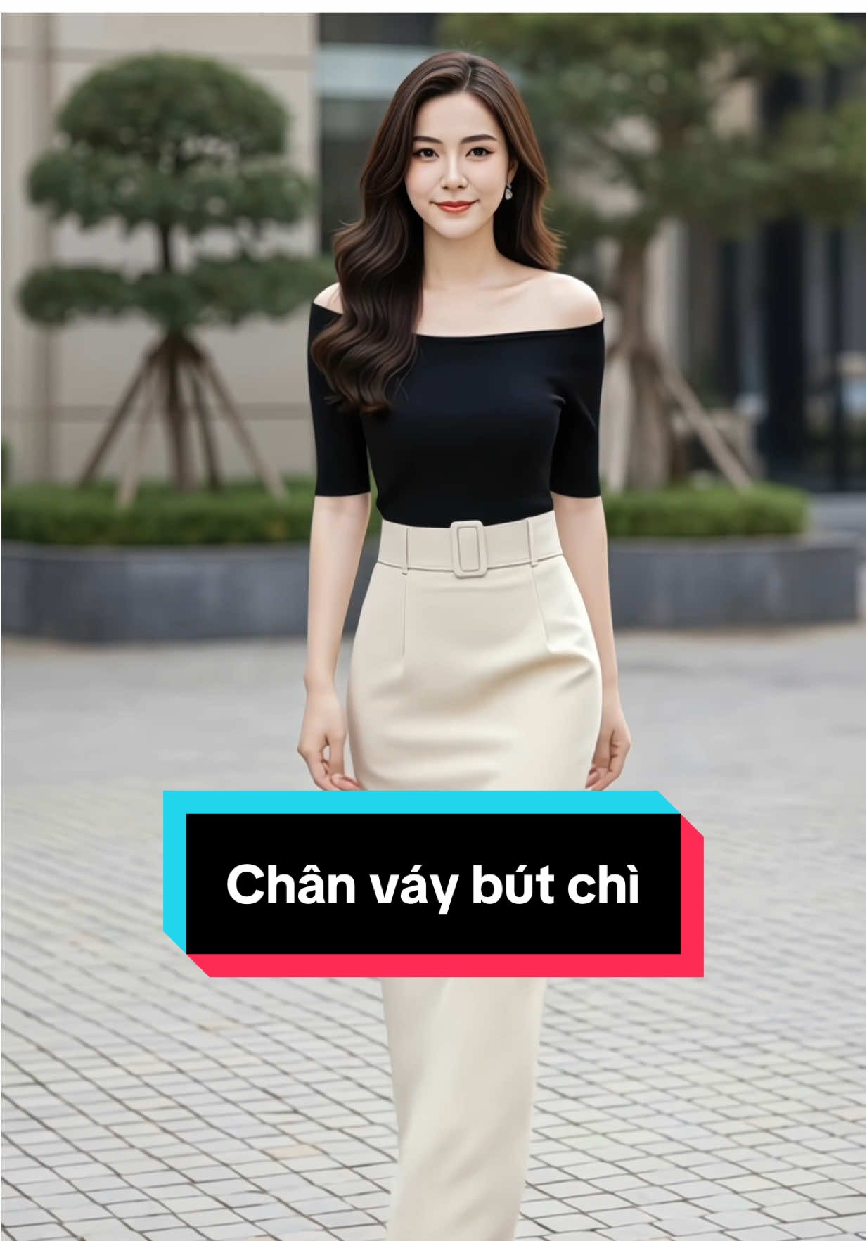 Chân váy bút chì suông dài, có xẻ sau, cạp cao gọn eo #chanvaycongso #chanvaybutchi #chanvaysuongdai #lalacloset #lala 