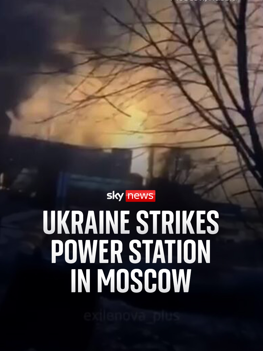 Ukrainian drones have struck a Russian power and heat station in the Moscow region. Drones hit the Shatura Power Station, about 120 km (75 miles) east of the Kremlin, Moscow region governor Andrei Vorobyov said. #skynews #ukraine #russia