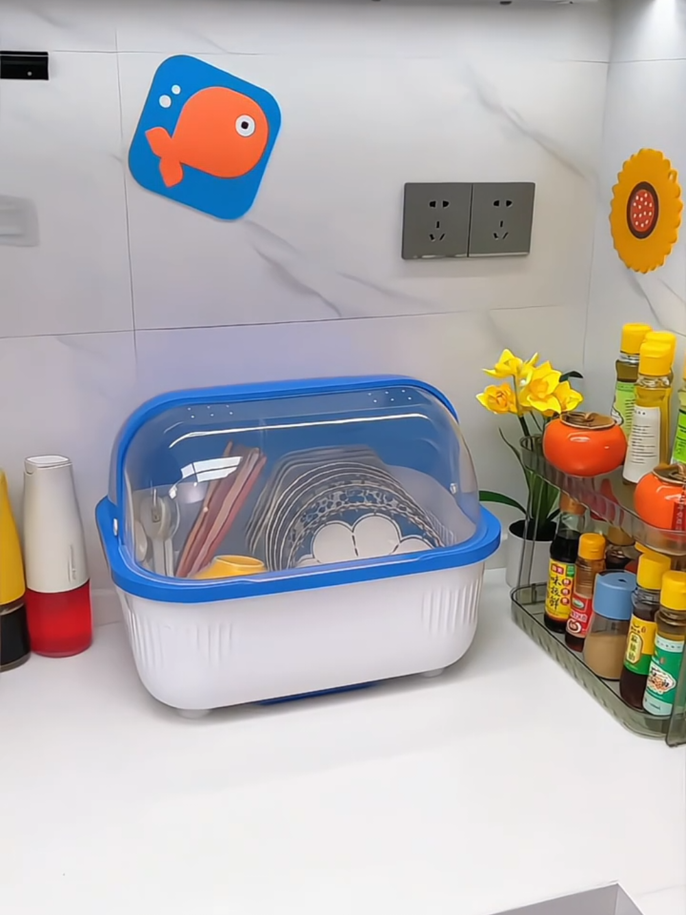 Khay úp chén đĩa có nắp đậy tiện lợi #nuitienich #khayupchendia #giadungtienich 