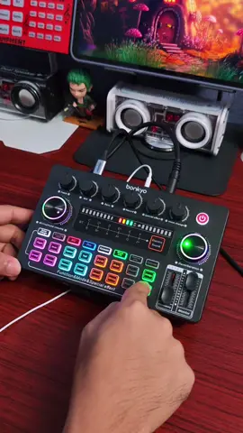 Bonkyo 2025 New F999X Sound Card & M999/M997 Mic Full Set with LED Ring Light for Live Streaming, Podcasting, and Gaming - Bluetooth Connectivity, Easy Plug-and-Play Design live Soundcard Set 💙✅ #soundcard #bonkyo #live #livestream #podcast 