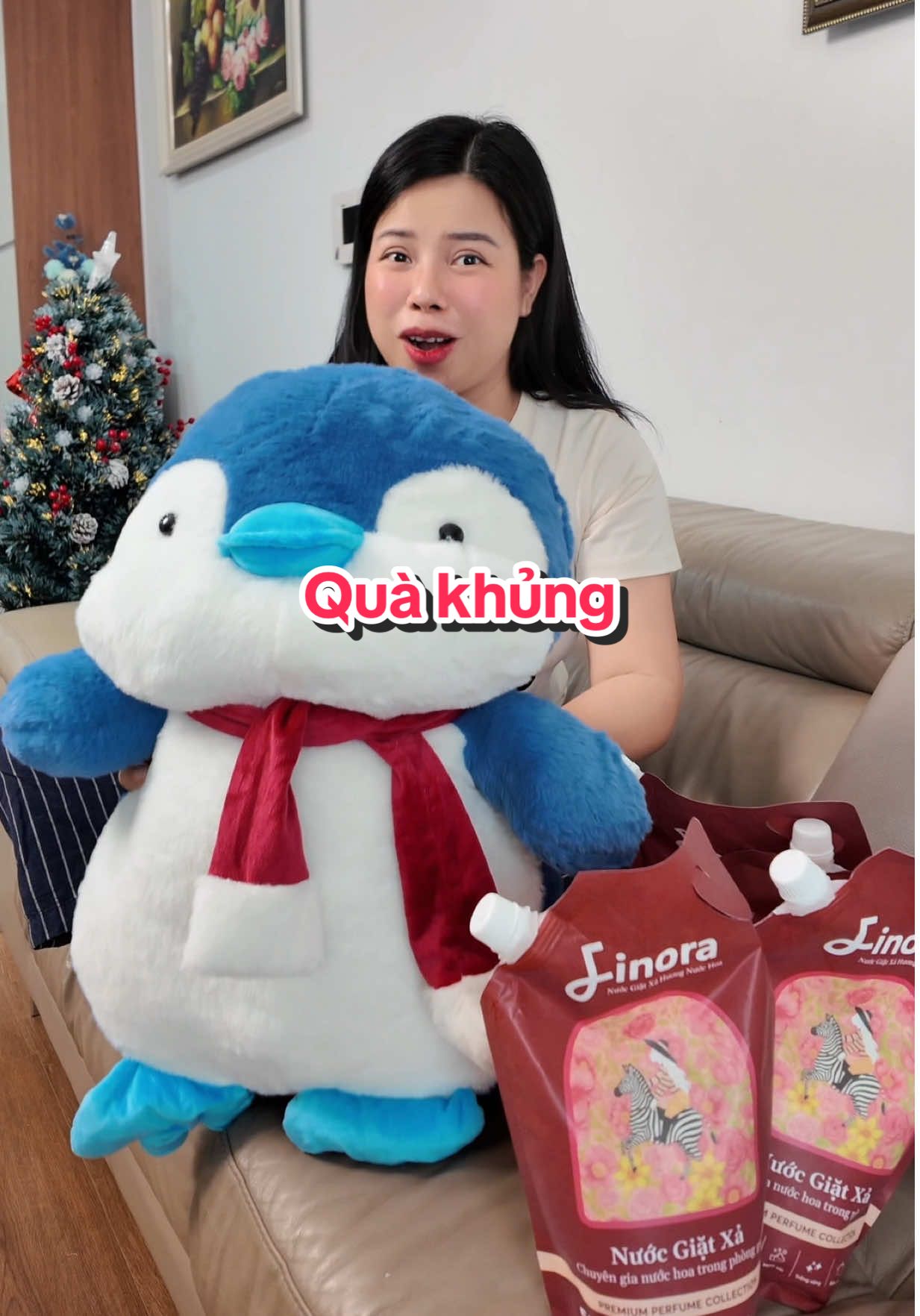 Quà noel to khủng luôn #thaothontha #nuocgiat #nuocgiatfinora #quatangnoel 