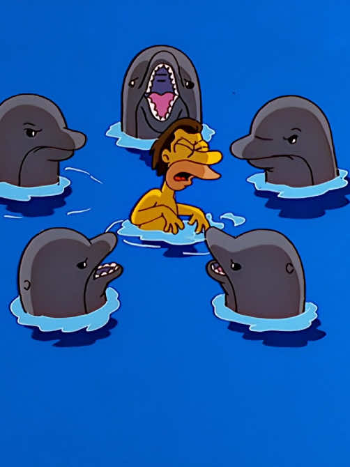 The King of the Dolphins began to take revenge on humans#thesimpsons #foryou #cartoon #fyp 