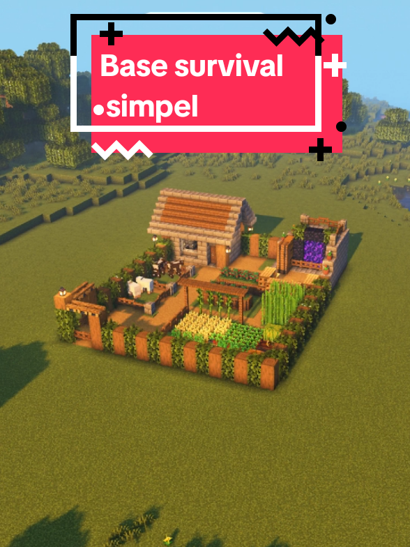 Butuh saran base untuk survival tapi yang simpel? bisa ikutin tutorial ini! #fyp #Minecraft #tutorialbuild #noeescraft 