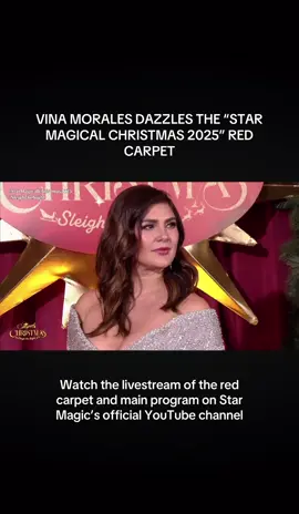 #VinaMorales dazzles on the red carpet of “Star Magical 2025 Christmas” red carpet. Watch the livestream of the red carpet and main program on Star Magic’s official YouTube channel #StarMagicalChristmas #SleighTheNight #TatakStarMagic