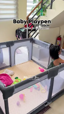 Small Playpen for small spaces ❤️ #playpenforbaby #smallplaypen #nivicobebe #loveandlifewithaandj #mhamaijiezfinds 
