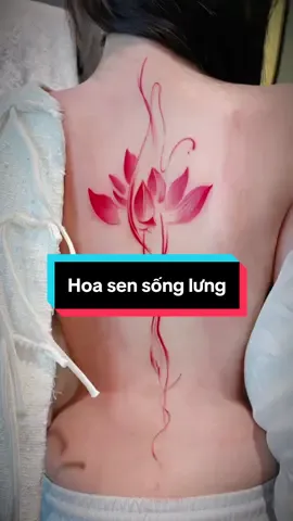 Hoa sen sống lưng #tiemxamhanoi #tiemxamnhohanoi #tiemxamdep #hinhxamsonglung #hinhxamnu 